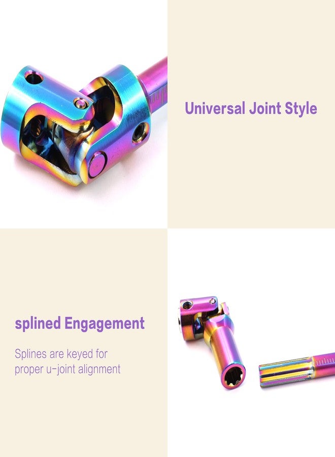 Raflot Rainbow Colorful SCX10 Drive Shaft 68-229mm Cut to Length Stainless Steel Driveshaft for 1/10 RC Crawler LCG Rig Sportys Scalers GSPEED Capra SCX10 Pro Element DIY SCX10(2PCS) - Image 3